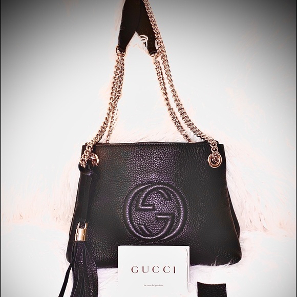 RARE MINI GUCCI SOHO CHAIN TASSEL LEATHER - Picture 1 of 15
